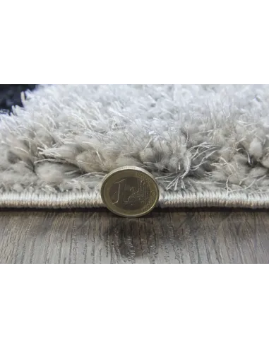 Luxus Ripple 3D Shaggy Rug - Grey Multi