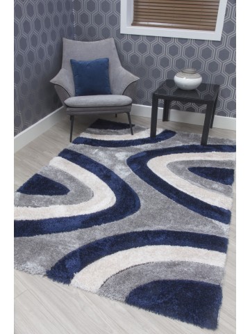 Luxus Ripple 3D Shaggy Rug...