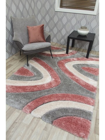 Luxus Ripple 3D Shaggy Rug...