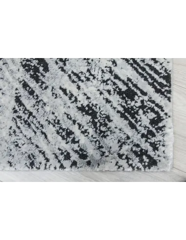 Rococo Feathered Rug - Grey/Black