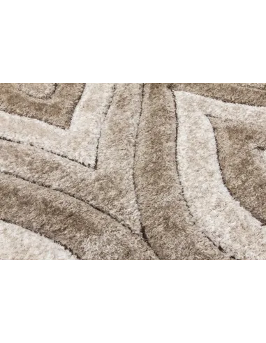 Luxus Teardrop 3D Shaggy Rug - Beige