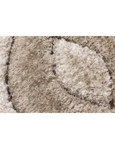 Luxus Teardrop 3D Shaggy Rug - Beige