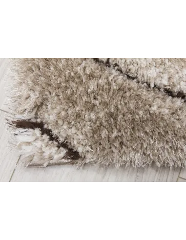 Luxus Teardrop 3D Shaggy Rug - Beige