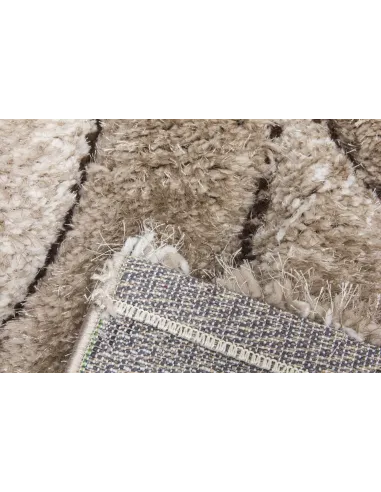 Luxus Teardrop 3D Shaggy Rug - Beige