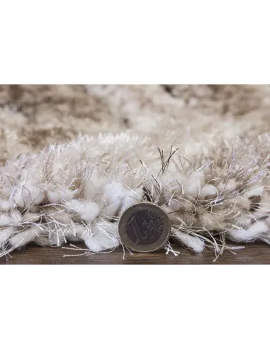 Luxus Teardrop 3D Shaggy Rug - Beige