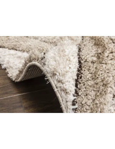 Luxus Teardrop 3D Shaggy Rug - Beige