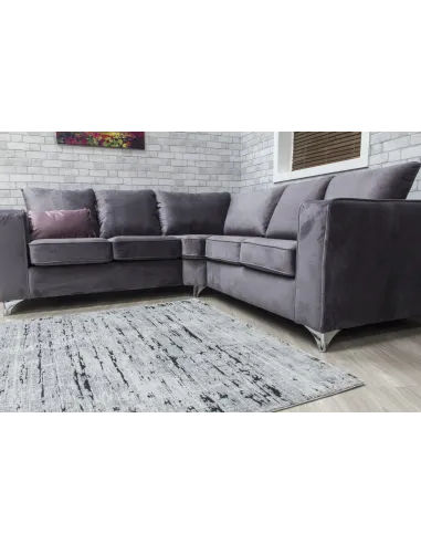 Rococo Crevassi Rug - Grey/Black