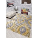 Luxus Teardrop 3D Shaggy Rug - Yellow