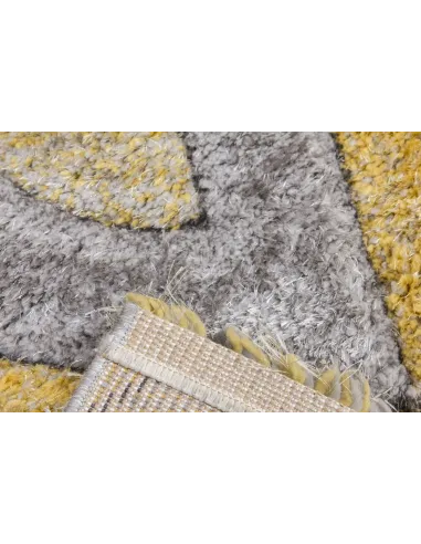 Luxus Teardrop 3D Shaggy Rug - Yellow