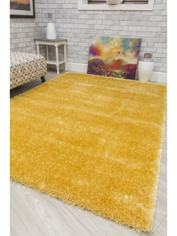 Plush Shaggy Rug - Ochre