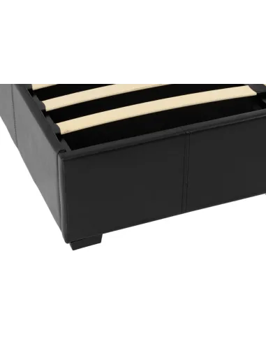 Waverley 4FT6 Storage Bed - Black  PU