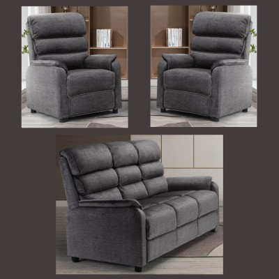 Savoy Fixed 3+1+1 Sofa Set - Grey