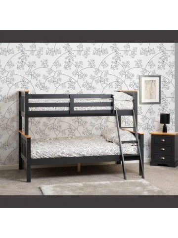 Neptune Triple Sleeper - Grey/Oak Effect