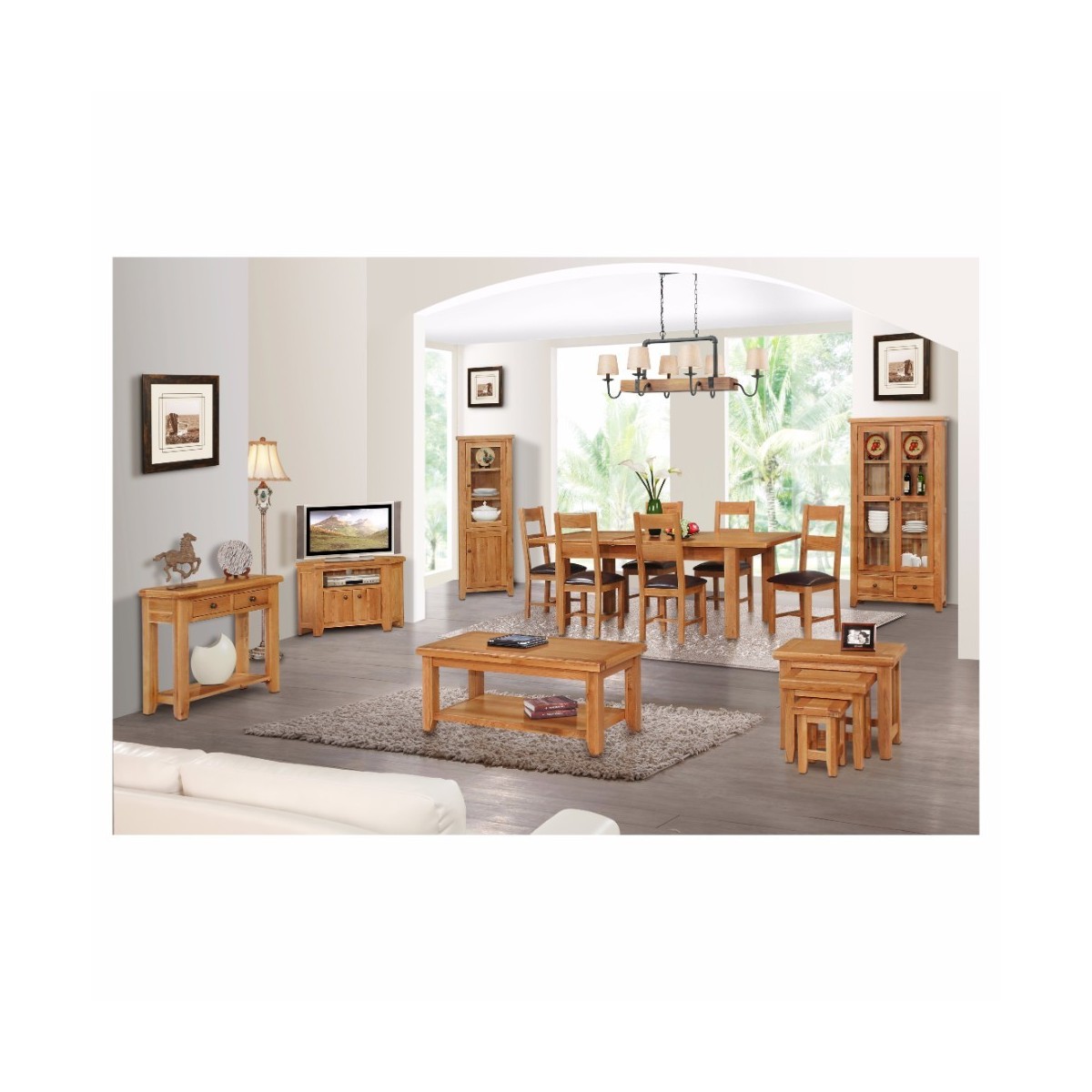 Lancaster 2 Drawer Console Table - Solid Oak