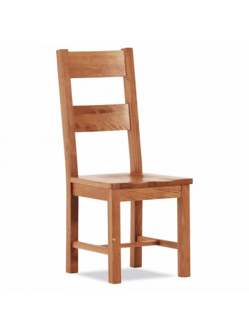 Lancaster Large Dining Chair - Wooden Seat /Solid Oak