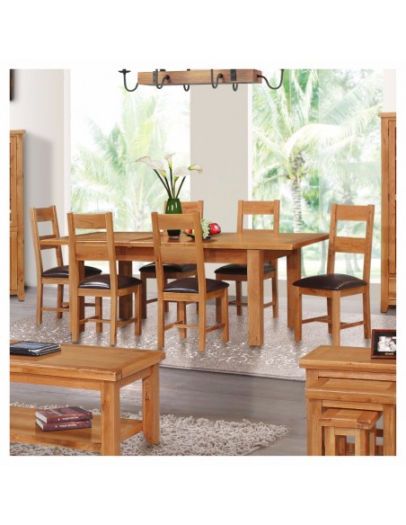 Lancaster Large Extension Dining Table - Solid Oak