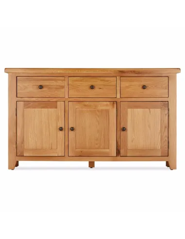 Lancaster 3 Door 3 Drawer Sideboard - Solid Oak