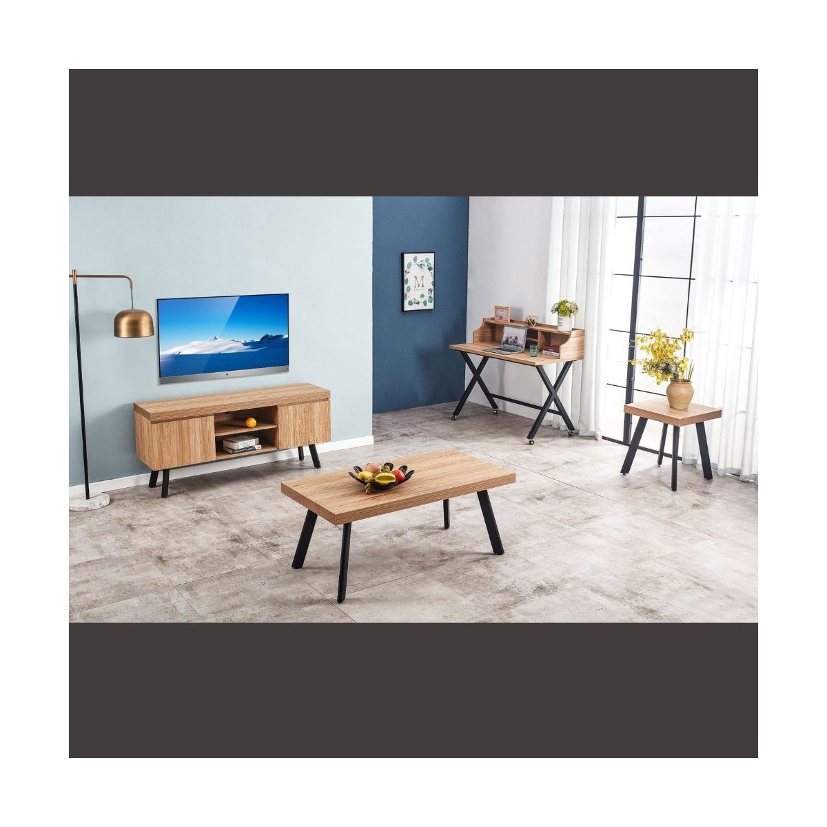 Isla Wide TV Unit - Oak