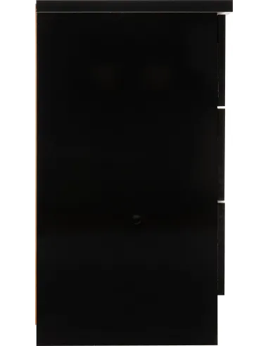 Nevada 3 Drawer Chest - Black  Gloss