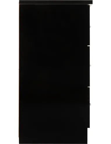 Nevada 6 Drawer Chest - Black  Gloss