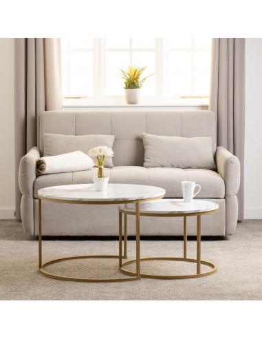 Coffee table on sale gold round