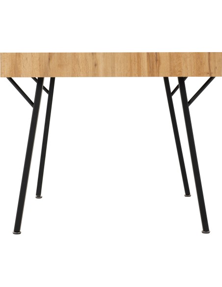 Treviso & Avery Dining Set (x4 Chairs) - Light Oak Effect/Emerald Green Velvet