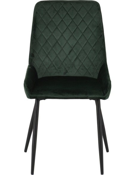 Treviso & Avery Dining Set (x4 Chairs) - Light Oak Effect/Emerald Green Velvet