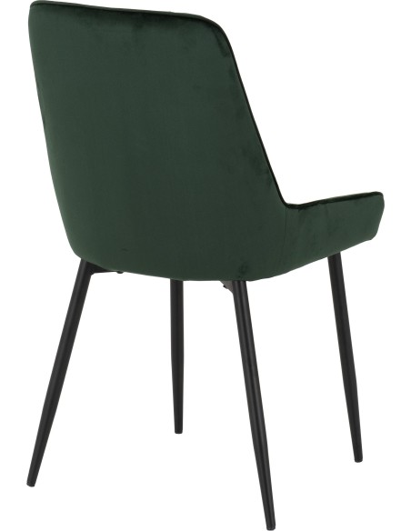 Treviso & Avery Dining Set (x4 Chairs) - Light Oak Effect/Emerald Green Velvet