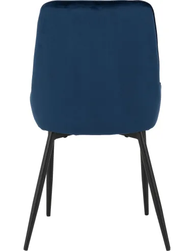 Treviso & Avery Dining Set (x4 Chairs) - Light Oak Effect/Sapphire Blue Velvet