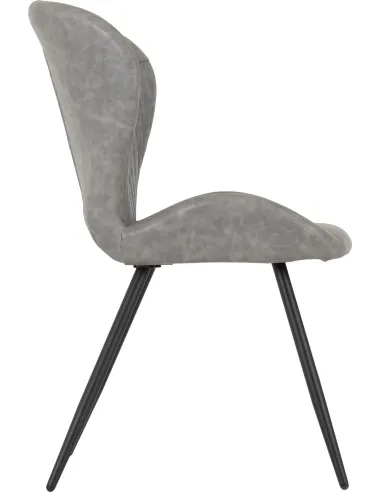 Treviso & Quebec Dining Set (x4 Chairs) - Light Oak Effect/Grey PU