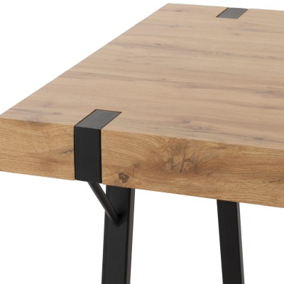 Treviso & Quebec Dining Set (x4 Chairs) - Light Oak Effect/Grey PU