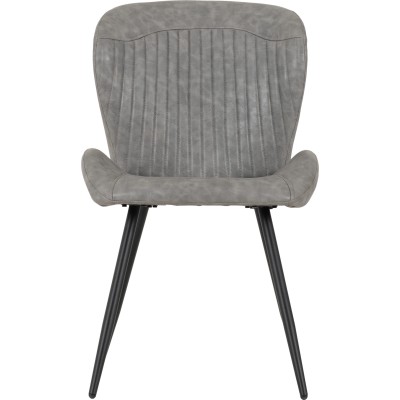 Treviso & Quebec Dining Set (x4 Chairs) - Light Oak Effect/Grey PU