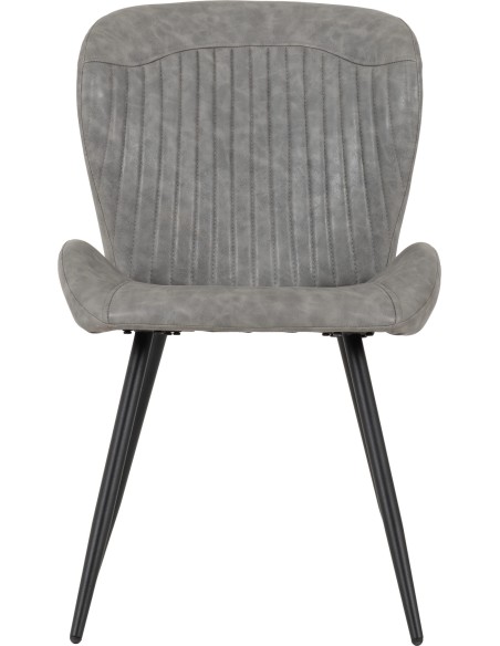 Treviso & Quebec Dining Set (x4 Chairs) - Light Oak Effect/Grey PU