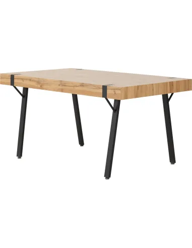 Treviso & Quebec Dining Set (x4 Chairs) - Light Oak Effect/Grey PU