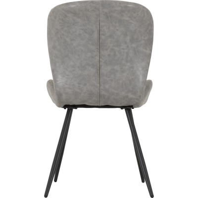 Treviso & Quebec Dining Set (x4 Chairs) - Light Oak Effect/Grey PU
