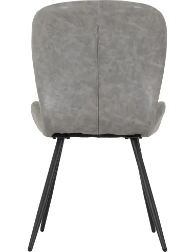 Treviso & Quebec Dining Set (x4 Chairs) - Light Oak Effect/Grey PU