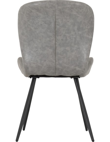 Treviso & Quebec Dining Set (x4 Chairs) - Light Oak Effect/Grey PU