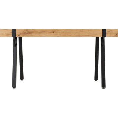 Treviso & Quebec Dining Set (x4 Chairs) - Light Oak Effect/Brown PU