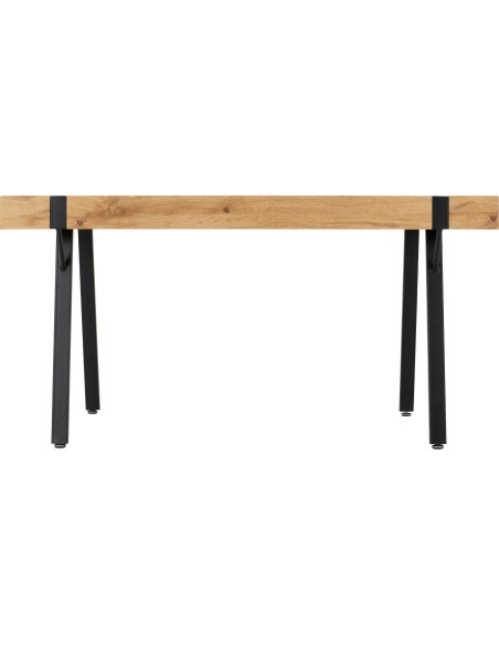 Treviso & Quebec Dining Set (x4 Chairs) - Light Oak Effect/Brown PU