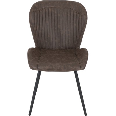 Treviso & Quebec Dining Set (x4 Chairs) - Light Oak Effect/Brown PU