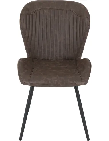 Treviso & Quebec Dining Set (x4 Chairs) - Light Oak Effect/Brown PU