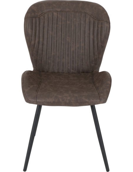 Treviso & Quebec Dining Set (x4 Chairs) - Light Oak Effect/Brown PU