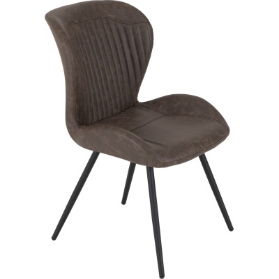 Treviso & Quebec Dining Set (x4 Chairs) - Light Oak Effect/Brown PU