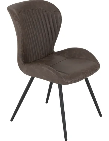 Treviso & Quebec Dining Set (x4 Chairs) - Light Oak Effect/Brown PU