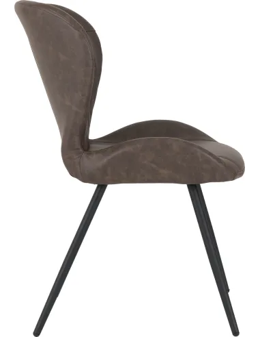 Treviso & Quebec Dining Set (x4 Chairs) - Light Oak Effect/Brown PU