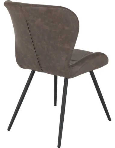 Treviso & Quebec Dining Set (x4 Chairs) - Light Oak Effect/Brown PU