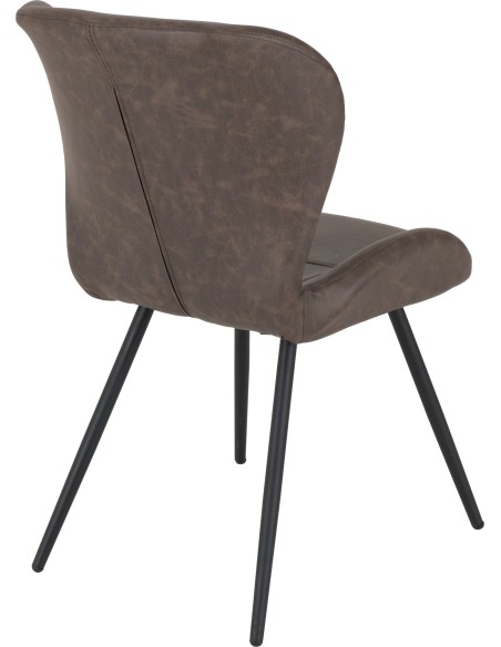 Treviso & Quebec Dining Set (x4 Chairs) - Light Oak Effect/Brown PU