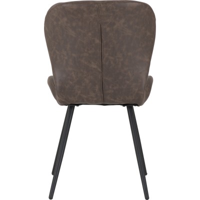 Treviso & Quebec Dining Set (x4 Chairs) - Light Oak Effect/Brown PU