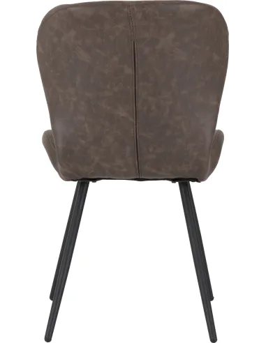 Treviso & Quebec Dining Set (x4 Chairs) - Light Oak Effect/Brown PU