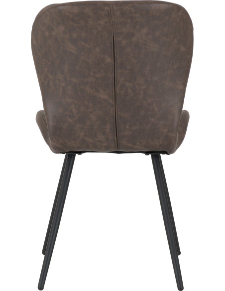 Treviso & Quebec Dining Set (x4 Chairs) - Light Oak Effect/Brown PU